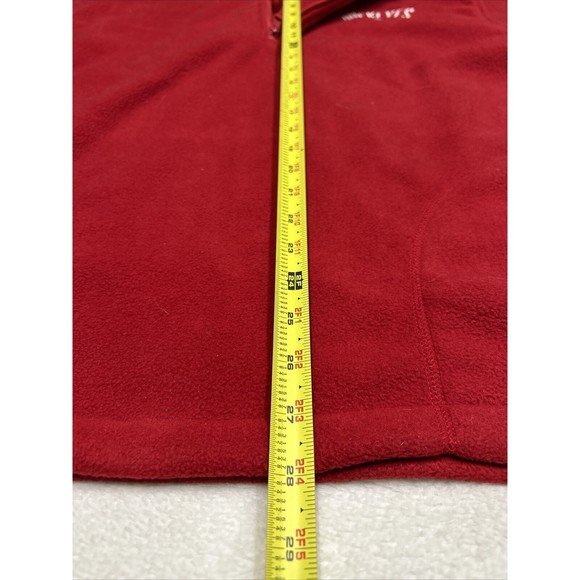 Vintage Ohio State Buckeyes Embroidered Red 1/4 Zip Fleece Pullover Size Large - Picture 8 of 10